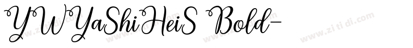 YWYaShiHeiS Bold字体转换
